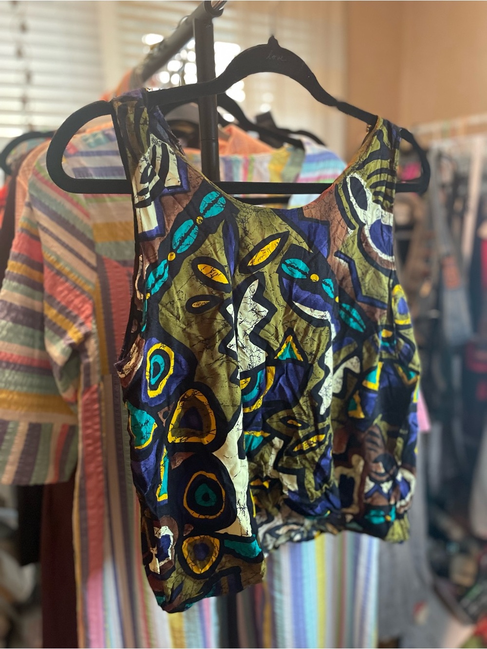Forever Young  Abstract Crop Tank